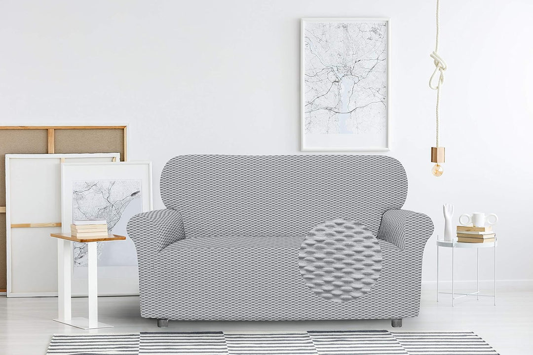 Sogni e capricci CD-FASH-GRIGIO CHIARO-2P “Fashionable” Sofa Abdeckung, Hell grau, 2 Plätze Hell Gra