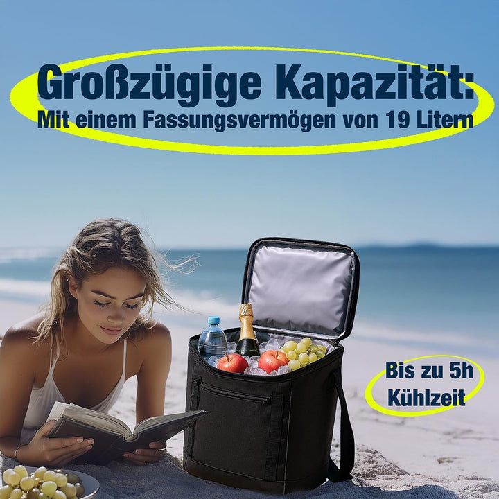 Xcase Kühltasche: Kühlrucksack mit Schulterriemen und Vordertasche, mit Reissverschluss (Kuehlrucksa