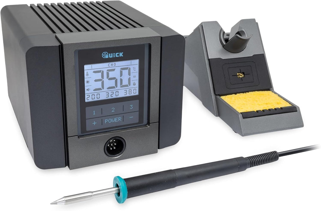 QUICK TS1200 digital regelbare ESD Lötstation 120 Watt inkl. Lötkolben mit 1 mm Rapid-Kartuschen-Löt
