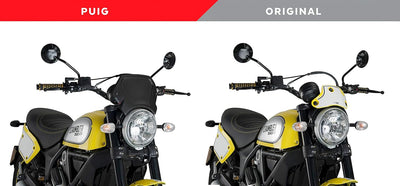 Puig Aluminium Frontplatte 9799N för ICON/Classic/Full Throttle 19', Ducati Scrambler URBAN Enduro 1