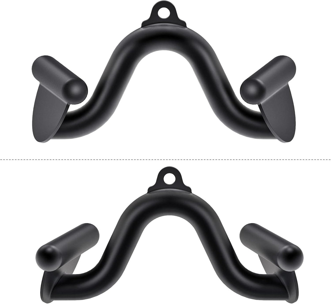 SELEWARE Rudergriff Pull Up Bar - Schwarz Latzug Griff V-Stange Latzugstangen, Klimmzugstange für Zu