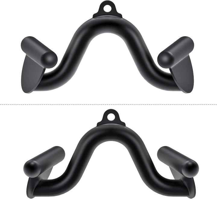 SELEWARE Rudergriff Pull Up Bar - Schwarz Latzug Griff V-Stange Latzugstangen, Klimmzugstange für Zu