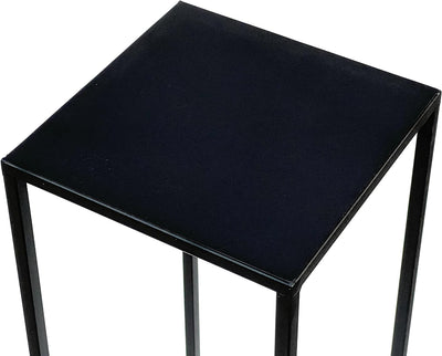 DanDiBo Blumenhocker Metall Schwarz Eckig 100 cm Blumenständer Beistelltisch 96351 Blumensäule Moder