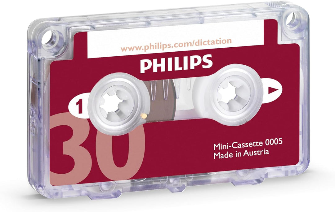 Philips LFH0064 Pocket Memo Diktier- und Wiedergabe Set Mini-Kassette, anthrazit