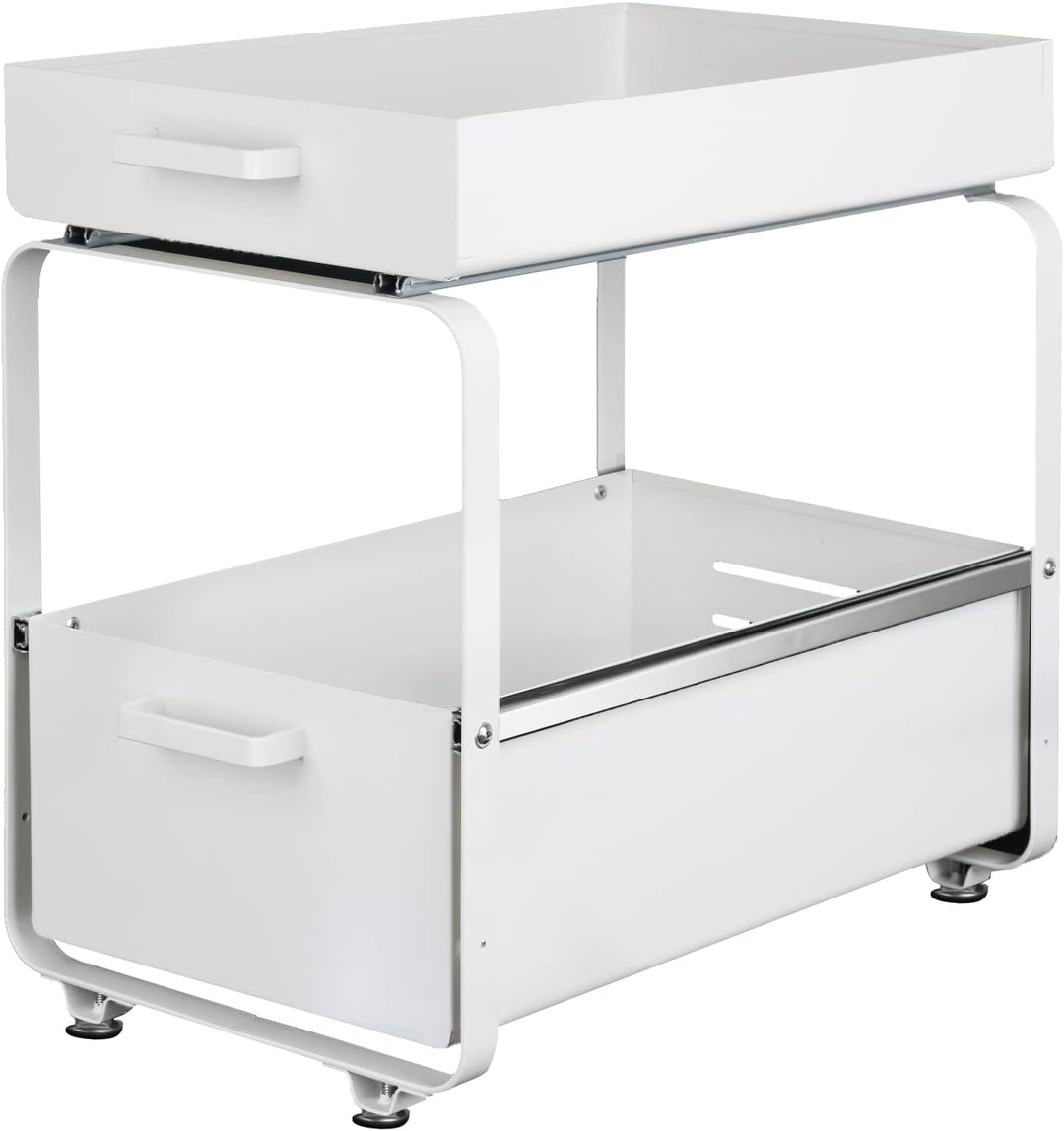 Küchen-Organizer mit 2 Ebenen, Aufbewahrung unter der Spüle, ausziehbar, Organizer für Küche, Schran