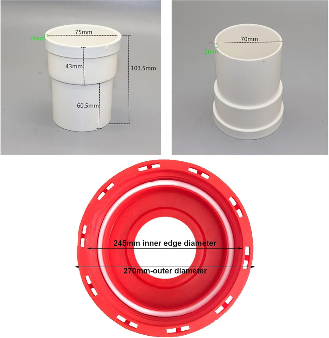 WOOLUCK IBC Deckel Filter, 245mm Nylon Regenwasserfilter, IBC Tank Zubehör mit Filter Waschbar, für
