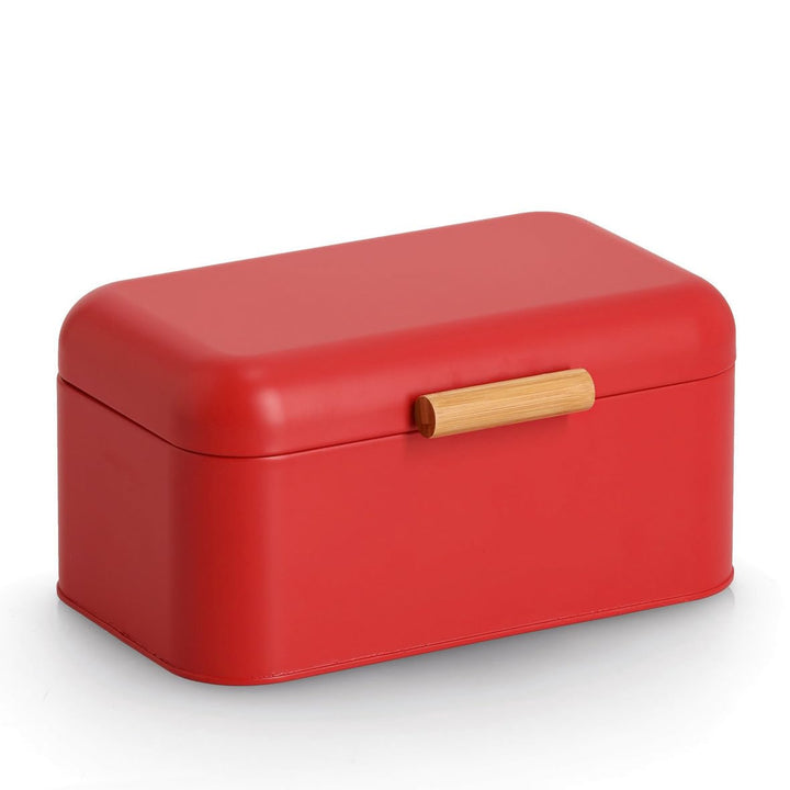 Zeller Brotkasten, Metall/Bambus, rot