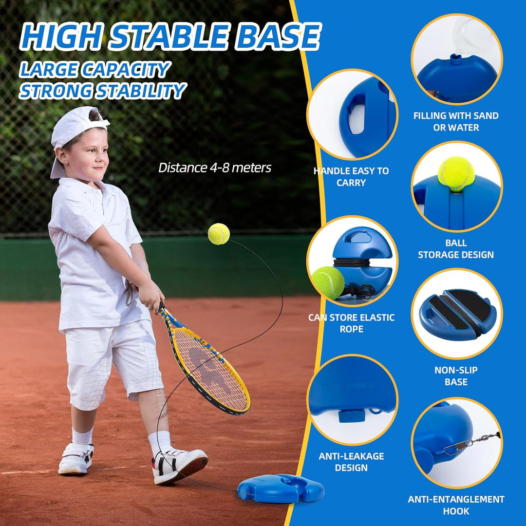 JOY SPOT! 2 Pack Tennisschläger für Kinder, Tennis Trainer Set mit Rebound Ball, Schnur & Tasche für