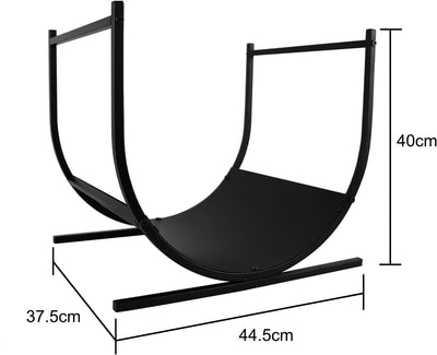 YRHome Kaminholzregal halbrund 44,5x37,5x40cm (LxBxH) Brennholzregal pulverbeschichteter Stahl Feuer