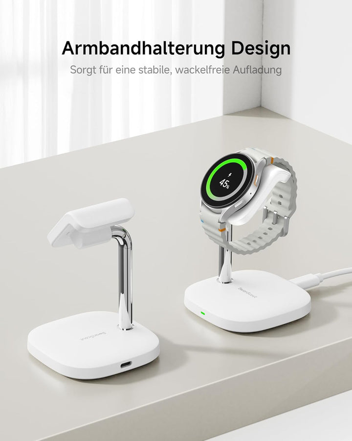 SwanScout Ladeständer für Samsung Watch, Schnelles Aufladen für Samsung Galaxy Watch Ultra(2025)/8/8