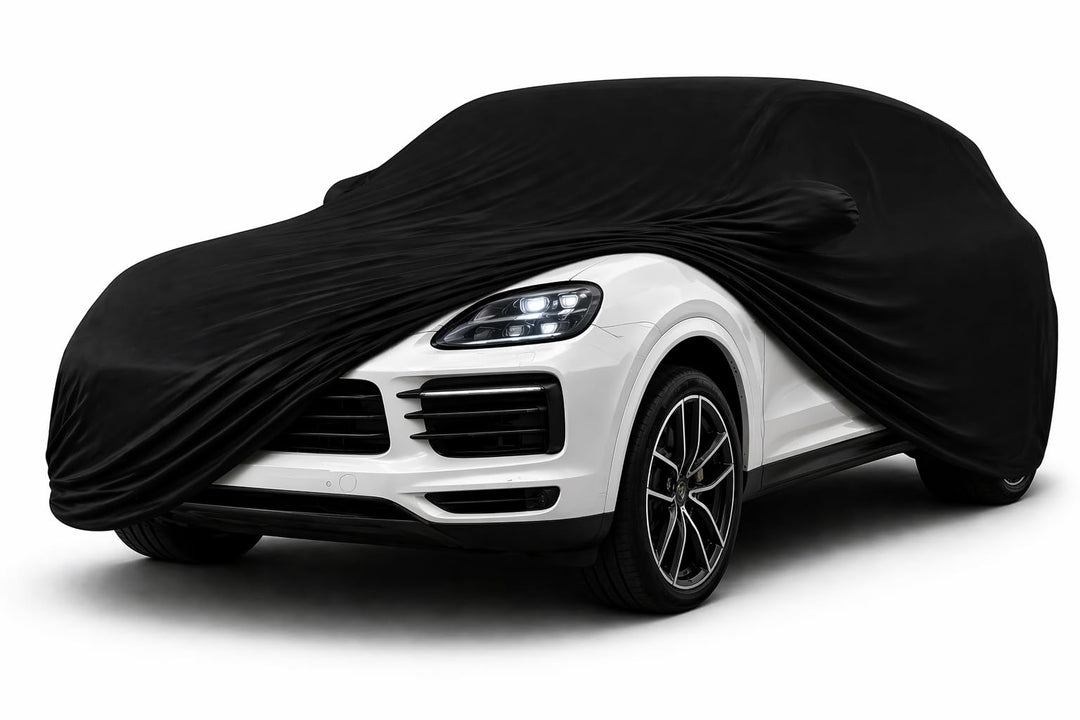 Autoabdeckung Indoor Stretch SUV - Car Cover Vollgarage Gr. M | Elastisches 180 g/m² Premium Jersey,