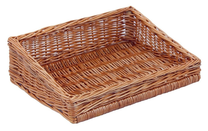 Regalkorb "Schräg" rechteckig, braun, T 30cm x B 40cm x Hv 6cm x Hh 12cm, T 30cm x B 40cm