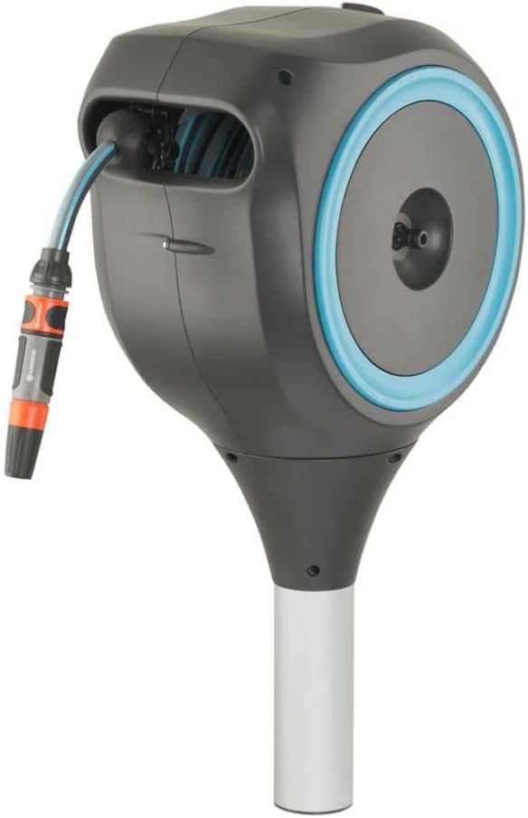 GARDENA RollUp S Automatik-Erdspiesshaspel - 15 m - Blau - 18604-20