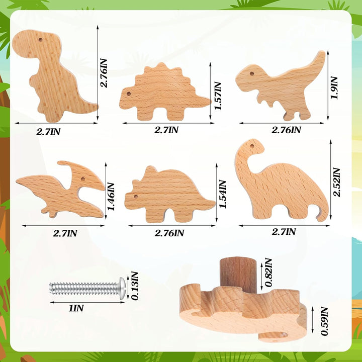 Qunclay Schrankknäufe aus Holz, dekorative Holzknöpfe mit Schrauben, Kommode, Ziehen, Holz, Meeresti