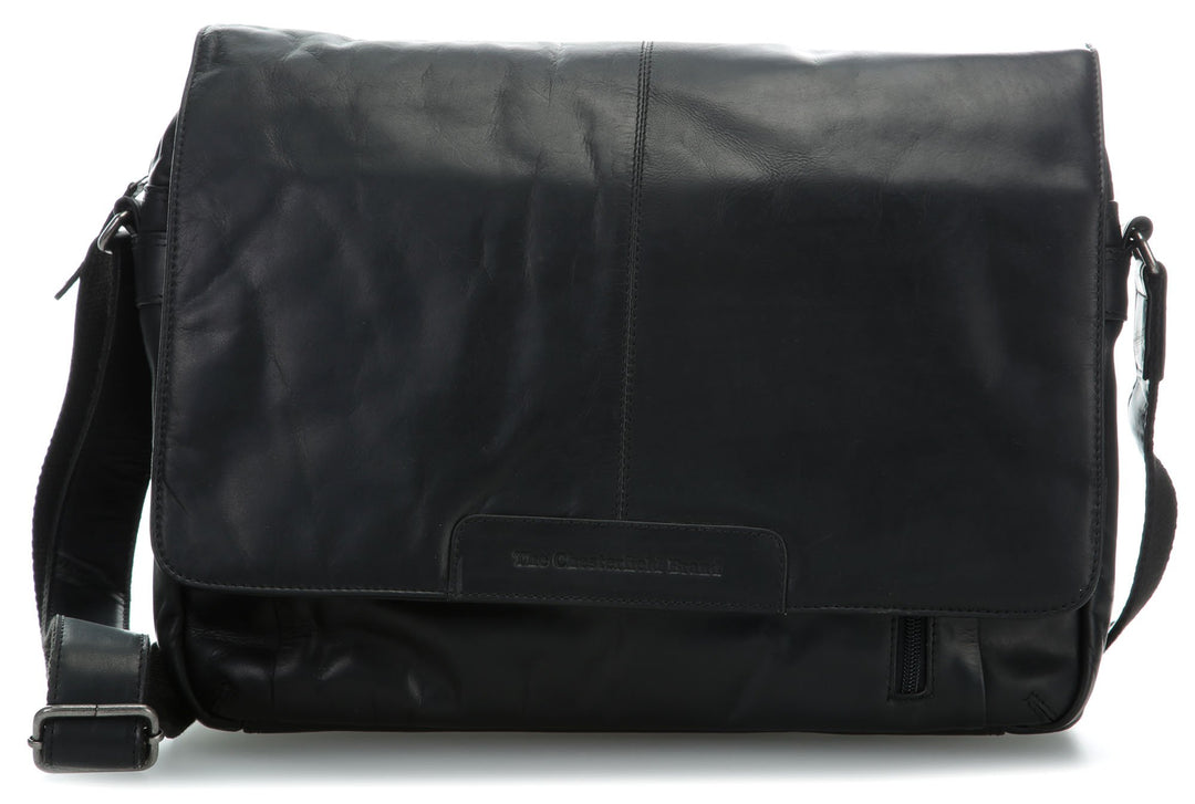 The Chesterfield Brand Wax Pull Up Richard Messenger Leder 40 cm Laptopfach Schwarz Einheitsgrösse,
