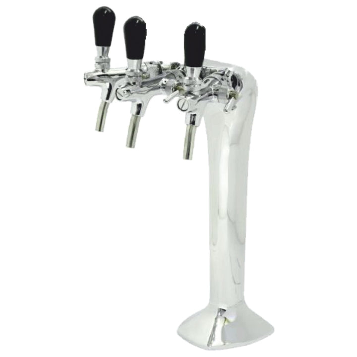 Cobra Classic Elegant Sprudelwasser Schanksäule 3-leitig verchromt (Chrom) – BieTal® Zapfsäule für s