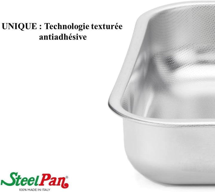 Steel STAHLPFANNE Antihaft hohe rechteckige Pfanne 30 Kochvorbereitung, Material, Multicolor