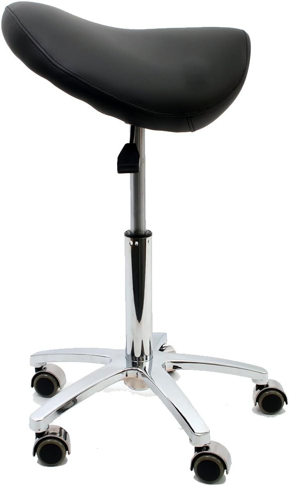 Promafit Sattelhocker/Sattelstuhl mit Gummirollen für alle Böden und Metallfuss - ergonomisch - stuf
