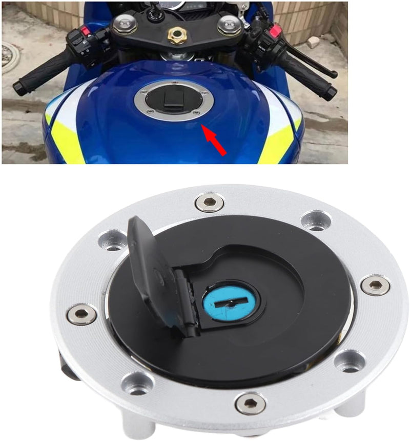 Motorrad Tankdeckel Tankdeckel mit 2 Schlüsseln für GSX-R 600 GSX-R750 SV1000