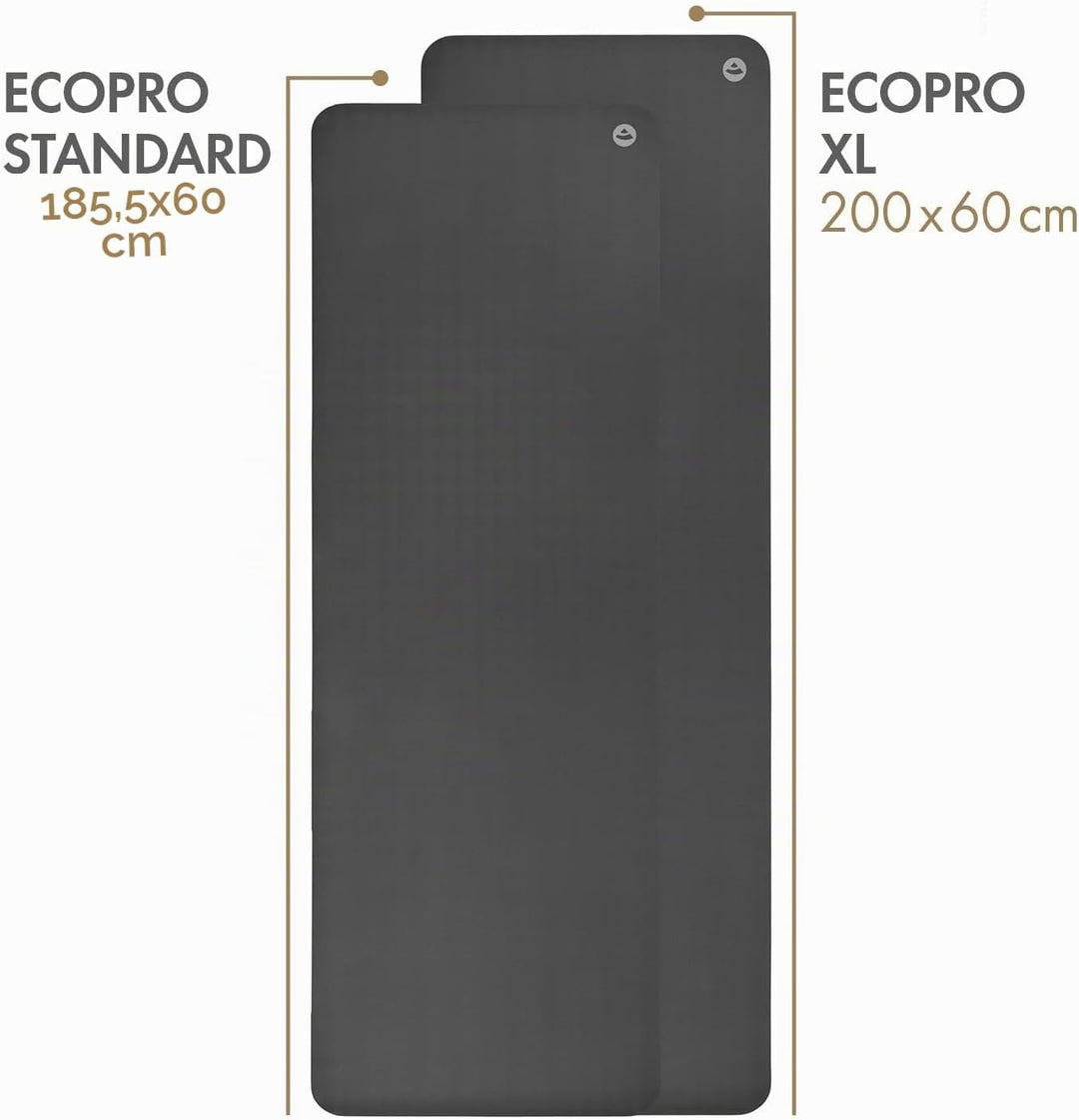 Bodhi Yogamatte ECO PRO XL | Extrem Rutschfester Naturkautschuk | Extra Lang | Ökologisch | Profi-Ma