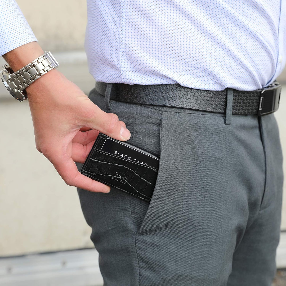 Solo Pelle Kartenetui | Kreditkartenetui | Leder Geldbörse Slim Wallet Portmonee | Geldbeutel mit RF