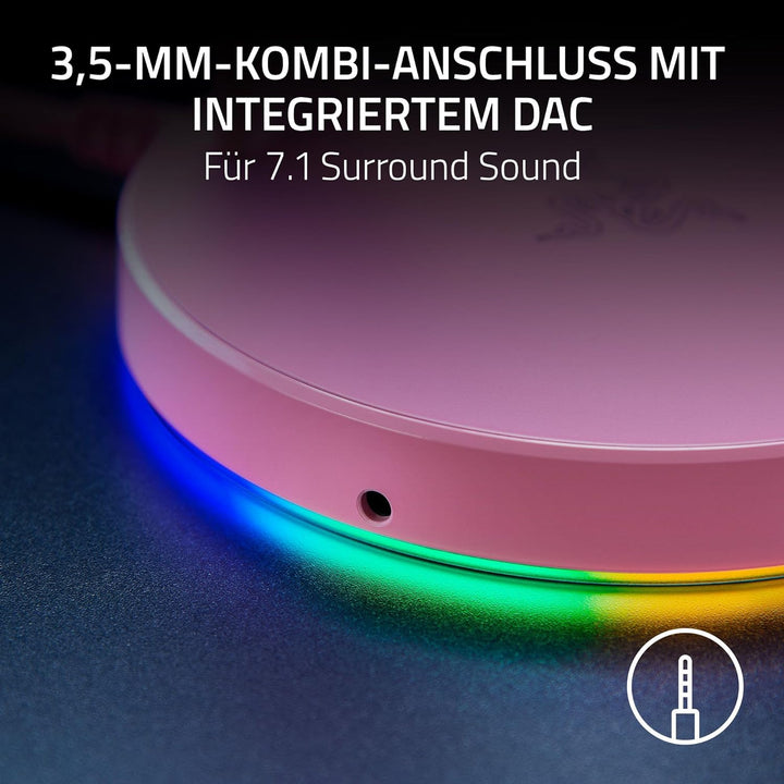 Razer Base Station V2 Chroma (Mercury) - Headset-Ständer mit USB-Hub und RGB-Beleuchtung (mit 7.1 Su