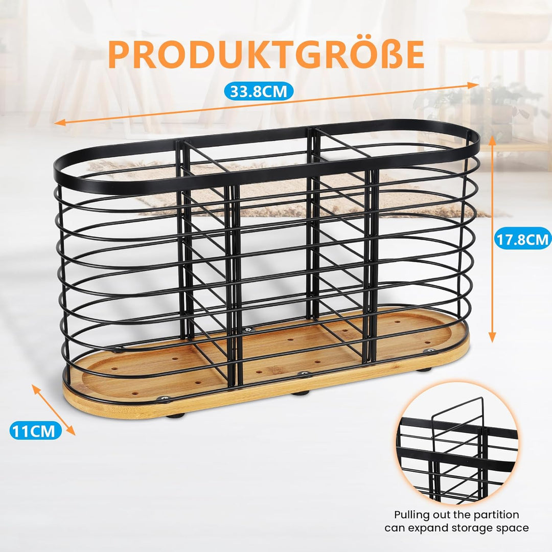 buysigo Küchenutensilienhalter，Besteckhalter aus Metall - Perfekte Organisation für Ihre Küche ，gros