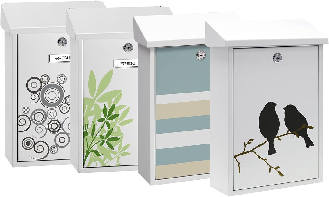 ARREGUI Premium E5606 Briefkasten aus Verzinktem Stahl, mit im Siebdruck lackiertem Motiv "Spark", G