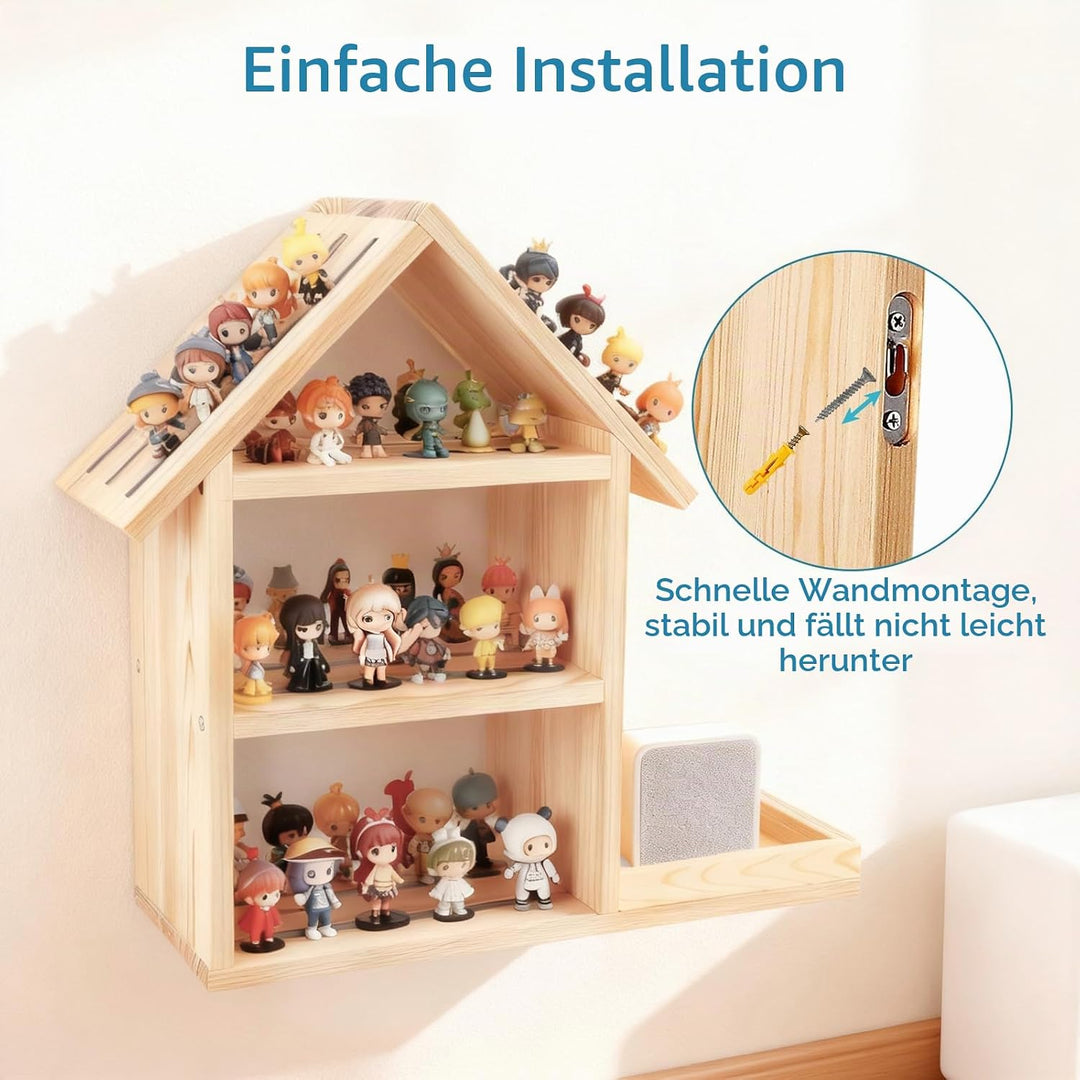 to-nie Regal Kinderzimmer Hausform für bis zu 85 to-nie - to-niebox Regal für to-nie Box und Figuren