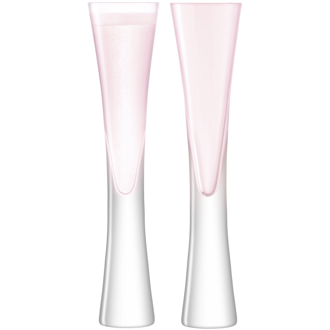 LSA Moya Sektflöte 170ml Hellrosa x 2 Sektflöte Rosa, Sektflöte Rosa