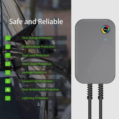 Teskee EV-Ladegerät Typ 2 Wallbox Home Smart EV Auto-Ladestation Elektrofahrzeug-Ladegerät mit Touch