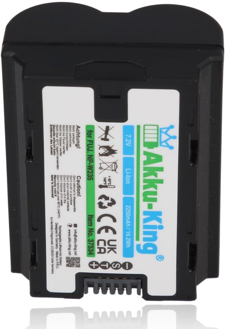 Akku kompatibel mit Fuji NP-W235 - Li-Ion 2250mAh - für X-T4