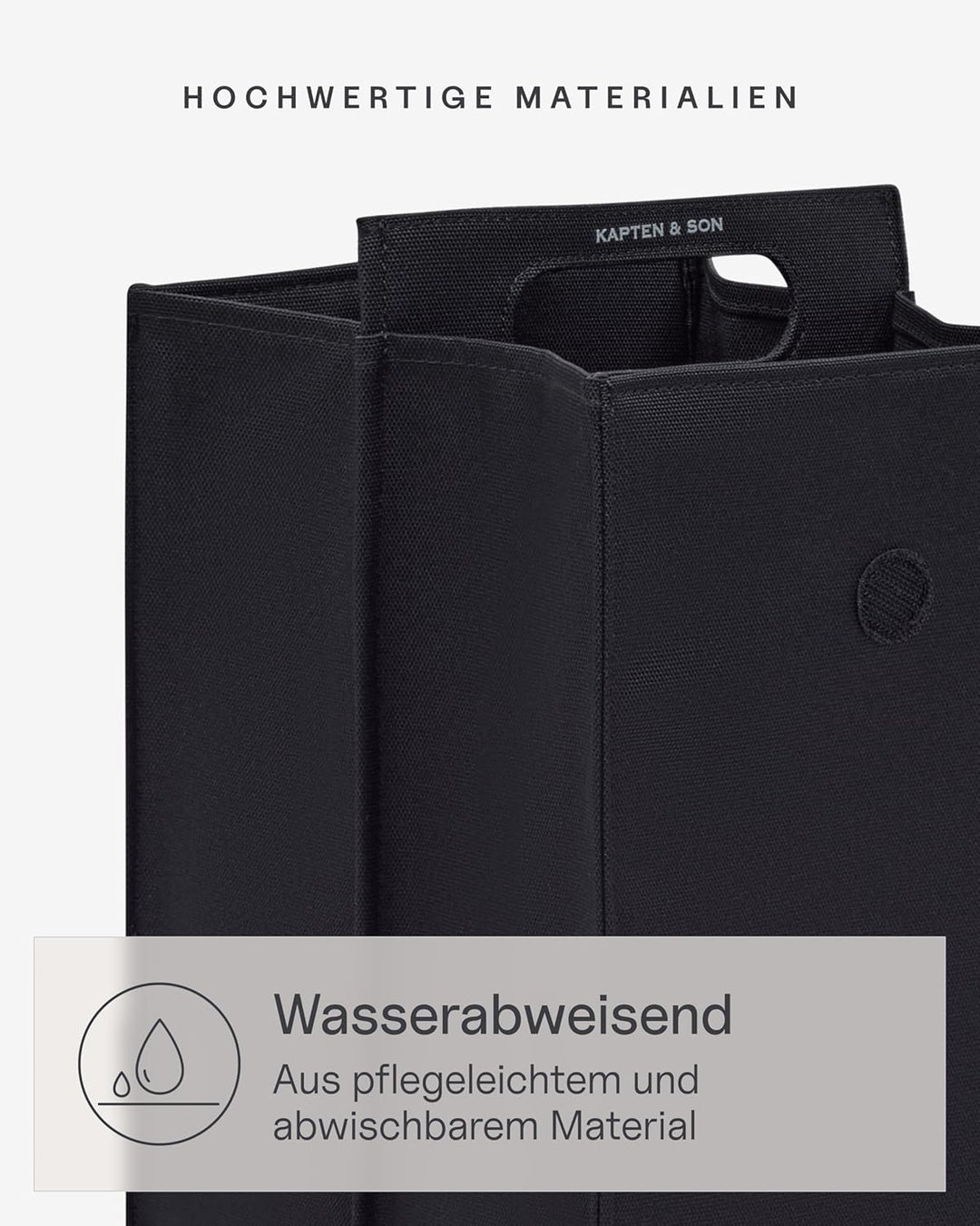 Kapten &amp; Son Vaasa Organizing Inlay Schwarz | 9L Taschenorganizer aus recyceltem PET für Shopping Ba
