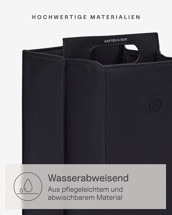 Kapten &amp; Son Vaasa Organizing Inlay Schwarz | 9L Taschenorganizer aus recyceltem PET für Shopping Ba