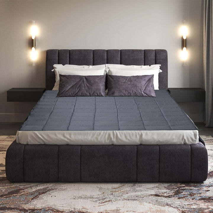 Komfort 2er-Set Gewichtsdecke 150 x 200cm, 7kg – Premium Baumwolle &amp; Glasperlen für Tiefe Entspannun
