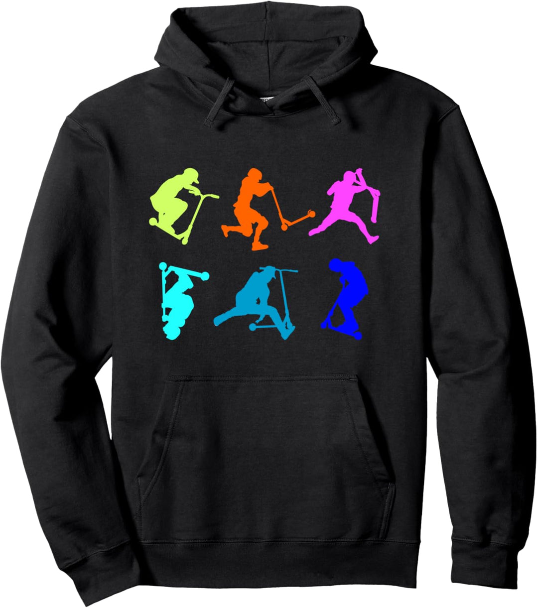Stunt Tretroller Skater Scooter Tricks Kinder Vintage Kids Pullover Hoodie