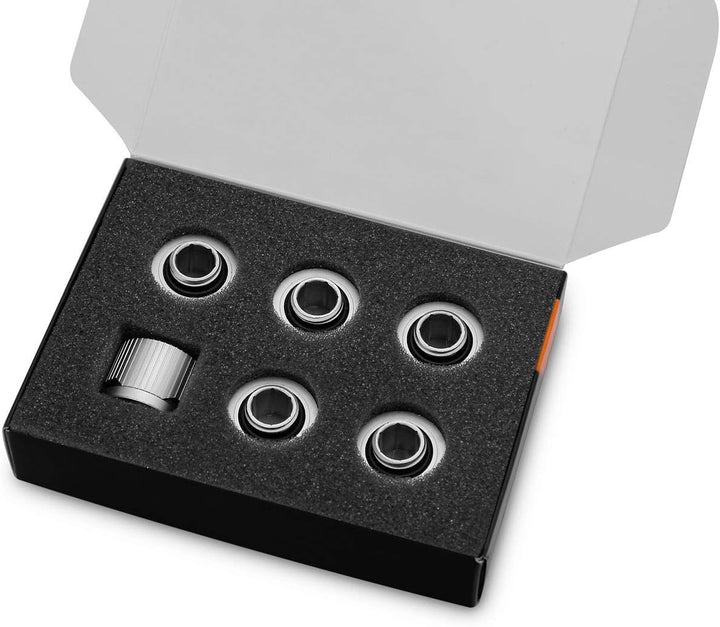 EK Water Blocks EK-Quantum Torque STC 12/16-6er-Pack, Satin Titanium 12/16mm 6 Pack Black, 12/16mm 6