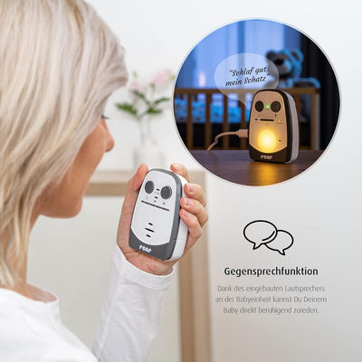 Reer Cosmo Babyphone vom Erfinder des Babyphone, mit Nachtlicht, Vibrations-Alarm und Gegensprechfun