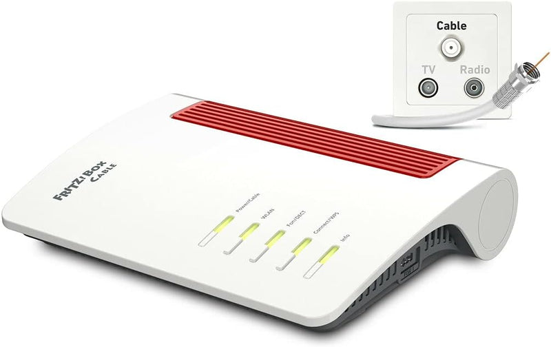 AVM FRITZ!Box 6660 Cable (DOCSIS-3.1-Kabelmodem, 2x2 WLAN AX (Wi-Fi 6) mit 2.400 MBit/s (5 GHz) und