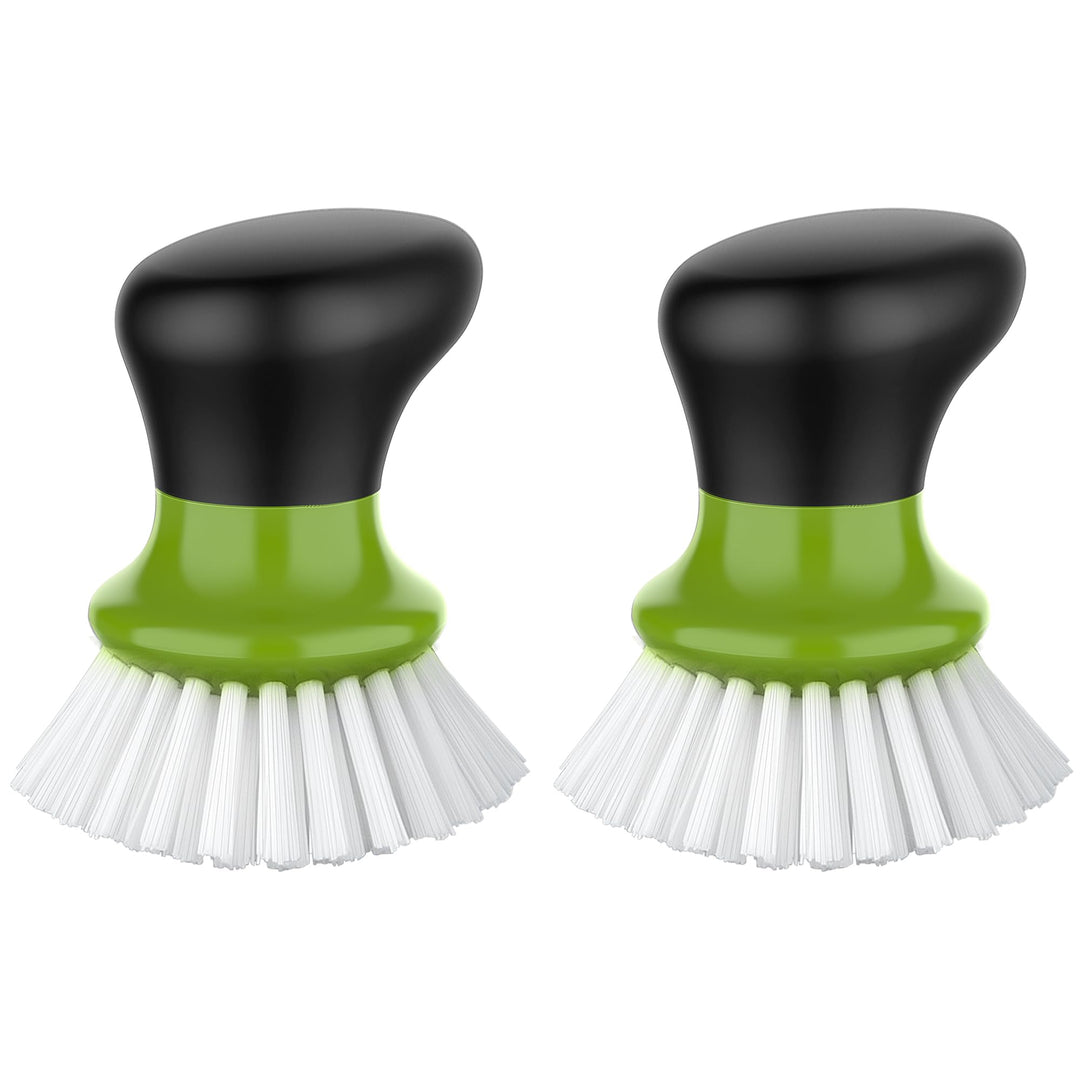 MR.SIGA Spülbürste, Handspülbürste mit ergonomischem Griff, Küchenbürsten für Geschirr, Grün, 2er-Pa