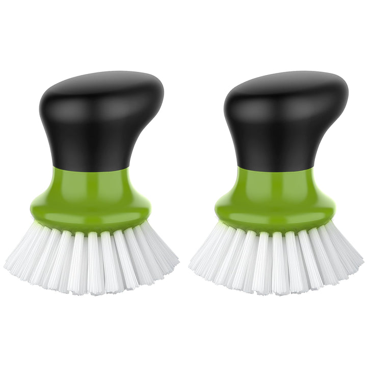 MR.SIGA Spülbürste, Handspülbürste mit ergonomischem Griff, Küchenbürsten für Geschirr, Grün, 2er-Pa