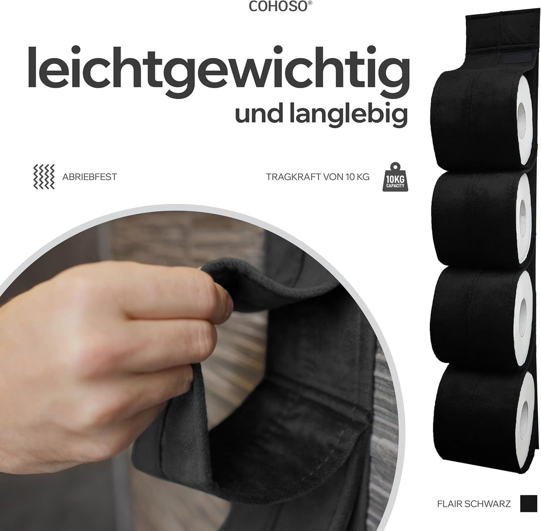 COHOSO® Toilettenpapier Aufbewahrung für Wand, Klopapier Aufbewahrung, Ersatzrollenhalter für Toilet