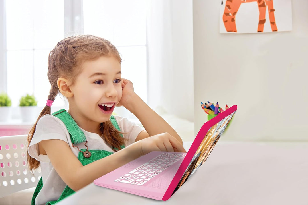 LEXIBOOK, Barbie, Bilingue Pädagogischer Computer Portugiesisch/Englisch, Brinquedo für Crianças com