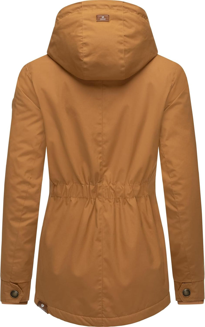 Ragwear Damen warme Winterjacke kurz mit Kapuze Monade XS-6XL M Brown Sugar24, M Brown Sugar24