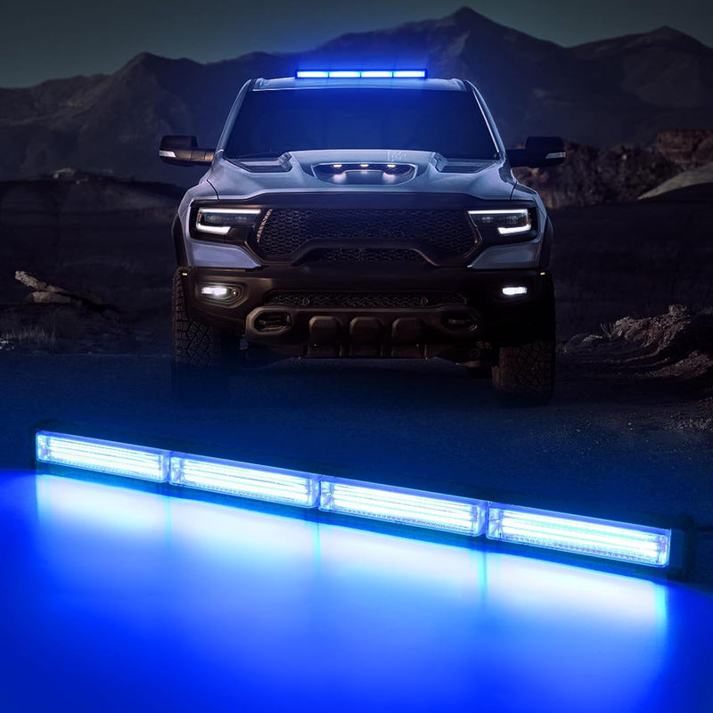 58 cm LED Rundumkennleuchte 80W Blau Rundumleuchte für Auto Anhänger Wohnwagen SUV -17 Blinkende Str