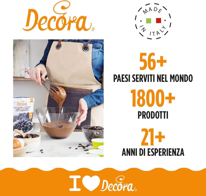 Decora 0050146 SCHOKOLADENFORM TAFEL MIT Herz 25 G 4 CAV. 85 X 42 X 7 H MM, Polycarbonate, durchsich