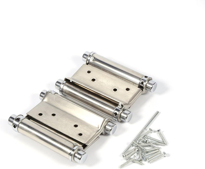 Edelstahl Scharniere 3 Zoll Double Action mit Doppeltürfunktion für Saloon Café Bar Schwingtür Freeg