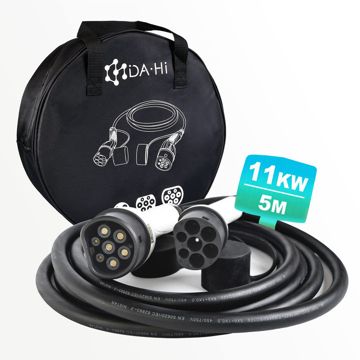 DA • Hi EV Ladekabel Typ 2 11KW 5m 16A 3 phasig für Elektroauto und PHEV kompatibel mit ID.3 ID.4 i3