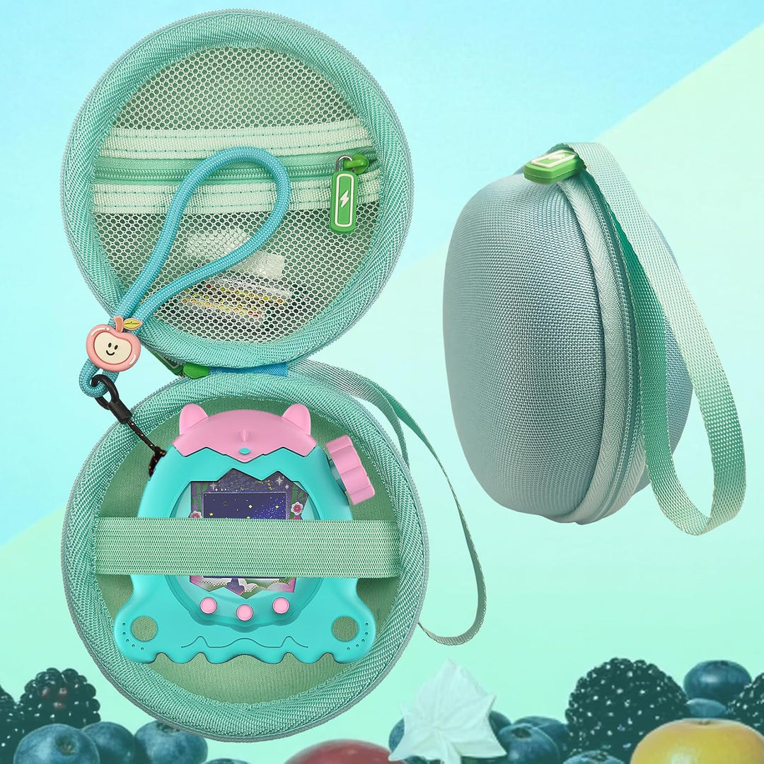 Weiche Silikonhülle und Harte Tragetasche für Tamagotchi Paradise, inklusive Displayschutzfolie, Han