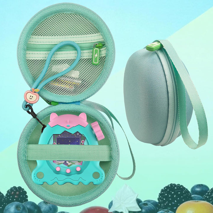Weiche Silikonhülle und Harte Tragetasche für Tamagotchi Paradise, inklusive Displayschutzfolie, Han